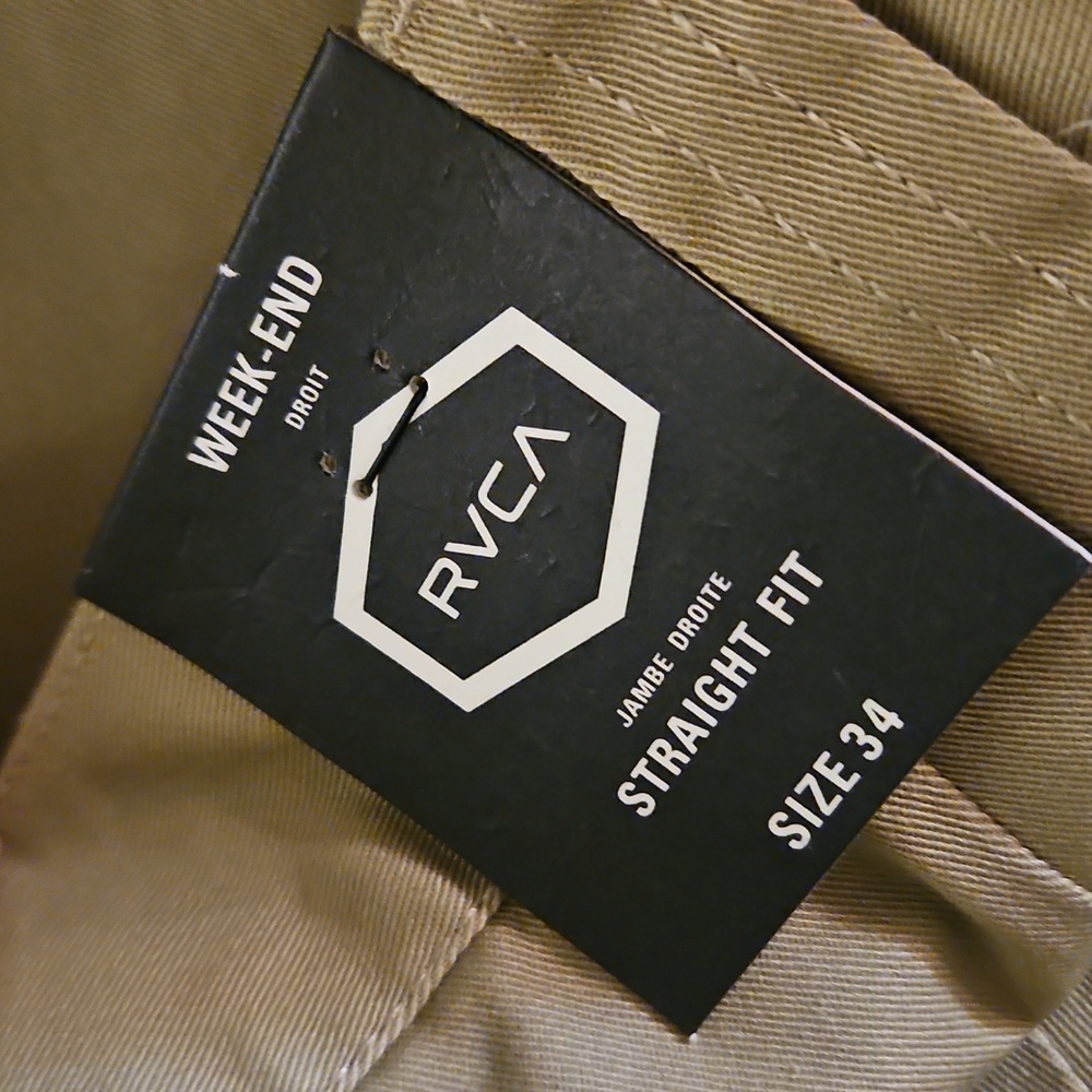 RVCA NWT Men's The Weekend Strech Pant